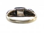 Georgian Silver and Gold Three Stone Diamond Ring