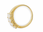 18ct Gold Five Stone Emerald Cut Diamond Ring