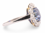 18ct White Gold Sapphire and Diamond Cluster Ring 2.8ct