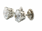 Platinum Diamond Stud Earrings 3.4ct