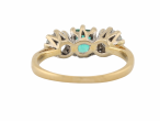18ct Gold Emerald and Diamond Three Stone Ring