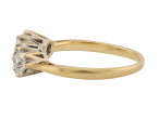 18ct Gold Emerald and Diamond Three Stone Ring