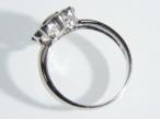 Contemporary sapphire and diamond floral cluster ring
