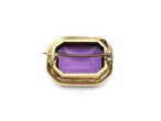 Victorian Amethyst & Seed Pearl Brooch in Yellow Gold