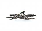 Victorian diamond and enamel horse and jockey brooch