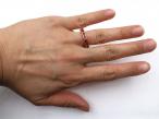 Vintage 18kt yellow gold ruby half eternity ring