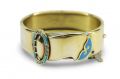 Victorian Gold, Enamel and Diamond Buckle Bangle
