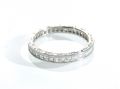 Platinum carre cut diamond full eternity ring