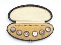 Antique mother of pearl silver and base metal buttons