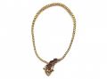 antique Almandine garnet serpent necklace
