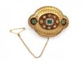 Victorian Emerald & Diamond Brooch