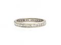 Vintage 18kt white gold carre cut diamond full eternity ring