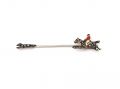 Mappin & Webb diamond horse and fox pin