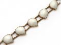 Victorian white shell bracelet in 15kt yellow gold