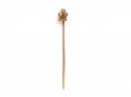 Antique Old Mine cut diamond shamrock stickpin