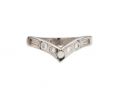 Platinum Diamond Set Wishbone Wedding Ring