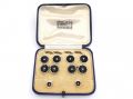 Art Deco Octagonal Diamond & Onyx Dress Set in 18kt Yellow Gold