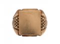 Vintage 18kt Yellow Gold Rectangular Plaque Signet Ring