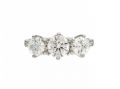 Diamond Three Stone Engagement Ring in Platinum