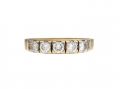 Vintage five stone diamond ring in 18kt yellow gold