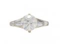 Vintage 2.00ct brilliant cut diamond solitaire engagement ring