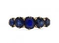 Victorian graduating sapphire five stone ring in 18kt yellow gold
