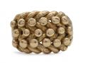 1920s three row chunky keepers ring in 18kt yellow gold