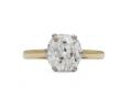 Edwardian 1.65ct cushion Old Mine cut solitaire engagement ring