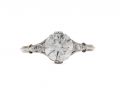Vintage 1.00ct diamond solitaire engagement ring in 18kt white gold