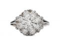 1960s French diamond coronet cluster engagement ring