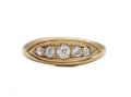 Antique five stone navette band ring in 18kt gold