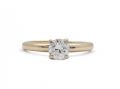 Vintage 0.50ct round diamond solitaire engagement ring in gold