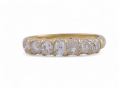 Old mine cut diamond seven stone ring in 18kt yellow gold – Courtville Antiques
