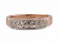 Vintage Deco style eight-cut diamond band ring in 14kt yellow gold | Courtville Antiques