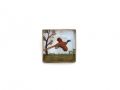 Antique Essex crystal pheasant hunting brooch in gold