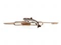 1965 9kt yellow gold tie slide with an enamel brown trout