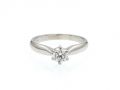 Vintage 0.40cts round brilliant cut diamond solitaire ring