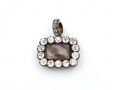Antique Memento Mori Paste & Rose Gold Open Locket