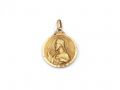 Religious 14kt yellow gold plated circular pendant