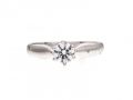 0.40ct round brilliant cut diamond solitaire ring in platinum