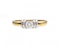 0.27ct round brilliant cut diamond engagement ring