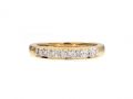 Diamond illusion set half eternity ring in 18kt yellow gold