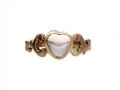 Antique heart moonstone ring in rose gold