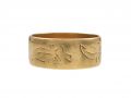 1972 etched wedding ring in 18kt yellow gold