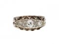 Vintage diamond set wirework ring in 18kt white gold
