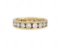 Vintage diamond channel set full eternity ring in 18kt yellow gold
