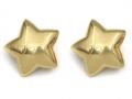 1980s Large Puffy Star Earrings in 18kt Yellow Gold