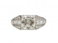 Art Deco 1.71ct Asscher Cut Diamond Solitaire in Platinum
