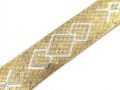 18kt white and yellow gold panel bracelet