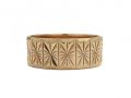 1970s faceted star 7.7mm flat edge cigar band ring